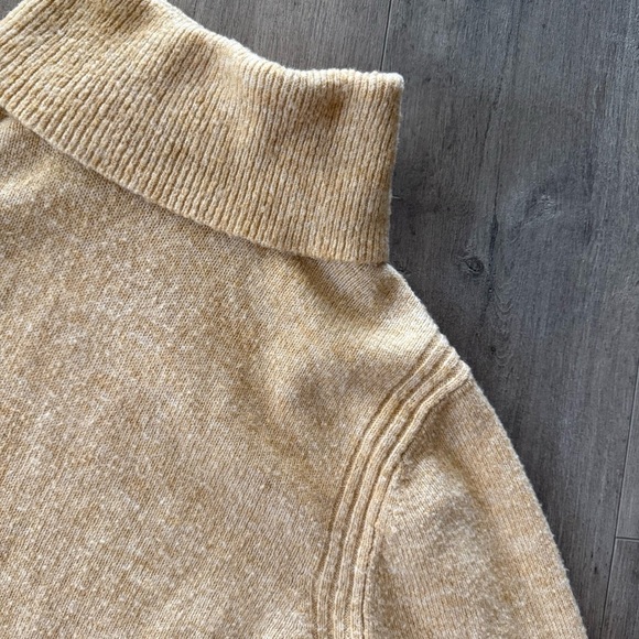 A New Day Heather Amber Yellow Cowlneck Sweater - Picture 3 of 6